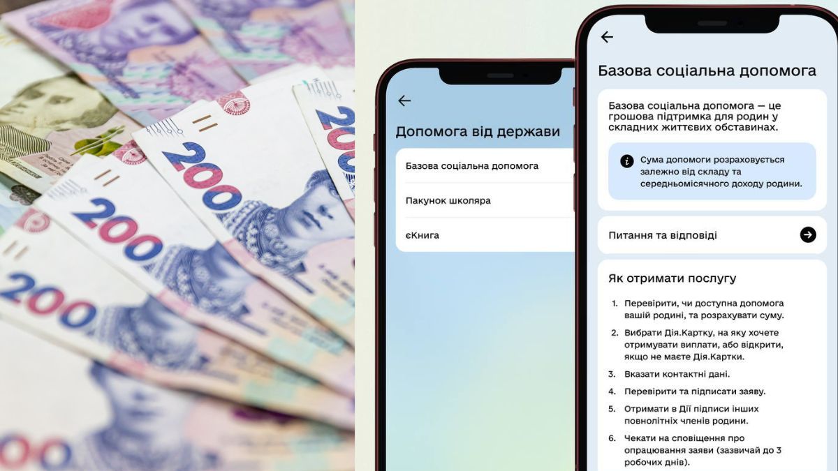 Базовую социальную помощь теперь можно оформить через приложение Дія
