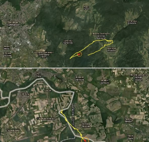 Рух напрямку угорських БПЛА Рух напрямку угорських БПЛА