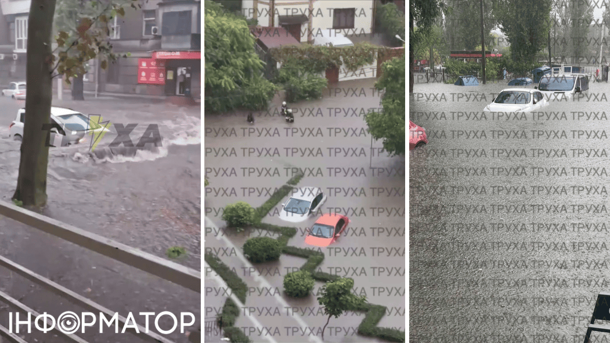 Апокаліпсіс в Одесі: дощ затопив автівки на паркінгах, транспорт стоїть 1