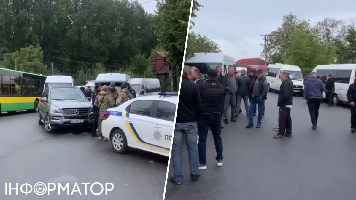 В Виннице транспортный коллапс: водителей маршруток массово задержало ТЦК