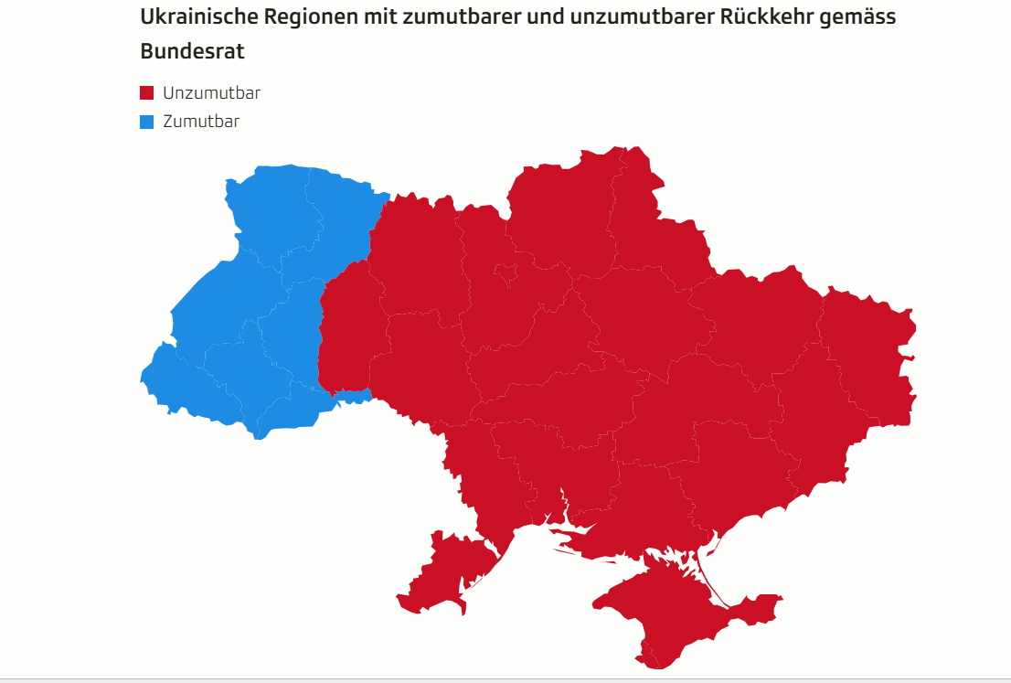Швейцарія обмежить надання захисту для українських біженців з 1 листопада 1
