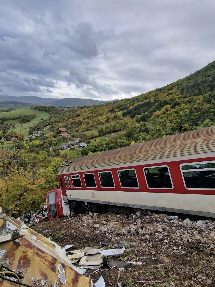 Аварія двох потягів. facebook.com/policiaslovakia