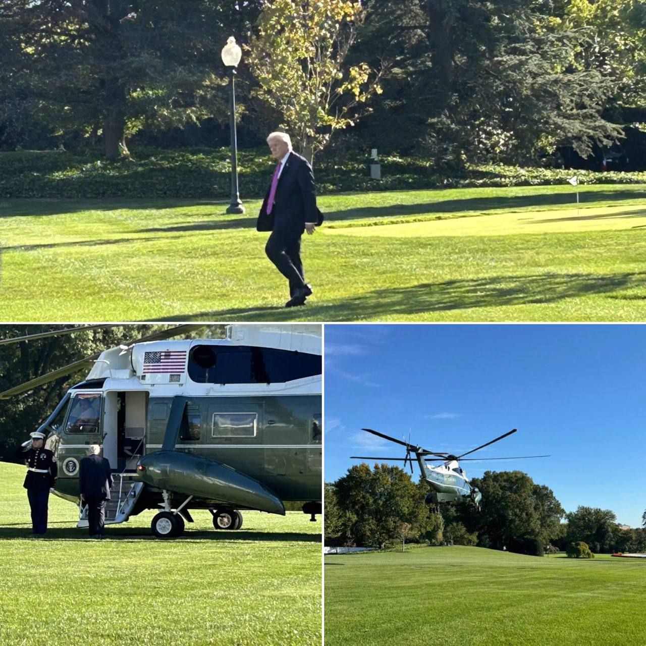 Трамп собирался направляться во Флориду на вертолете сразу после встречи.