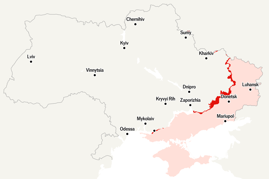 Оккупированные РФ регионы. Инфографика: economist