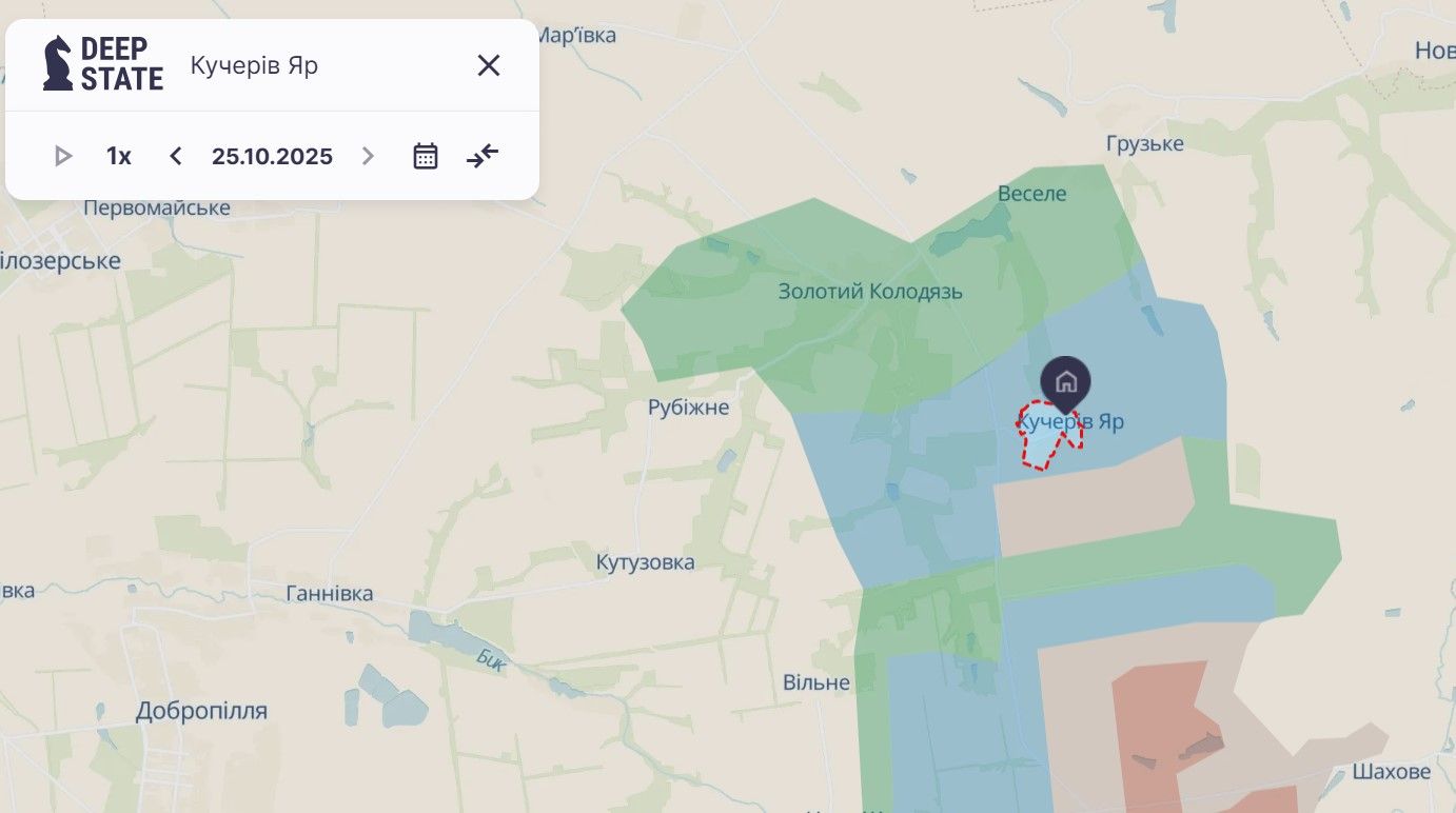Кучерів Яр. Карта deepstatemap.live 25 жовтня Кучерів Яр. Карта deepstatemap.live 25 жовтня