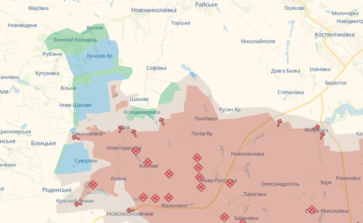 Бои за Покровск: русские продвинулись вблизи южных районов города, а также на востоке Запорожья.