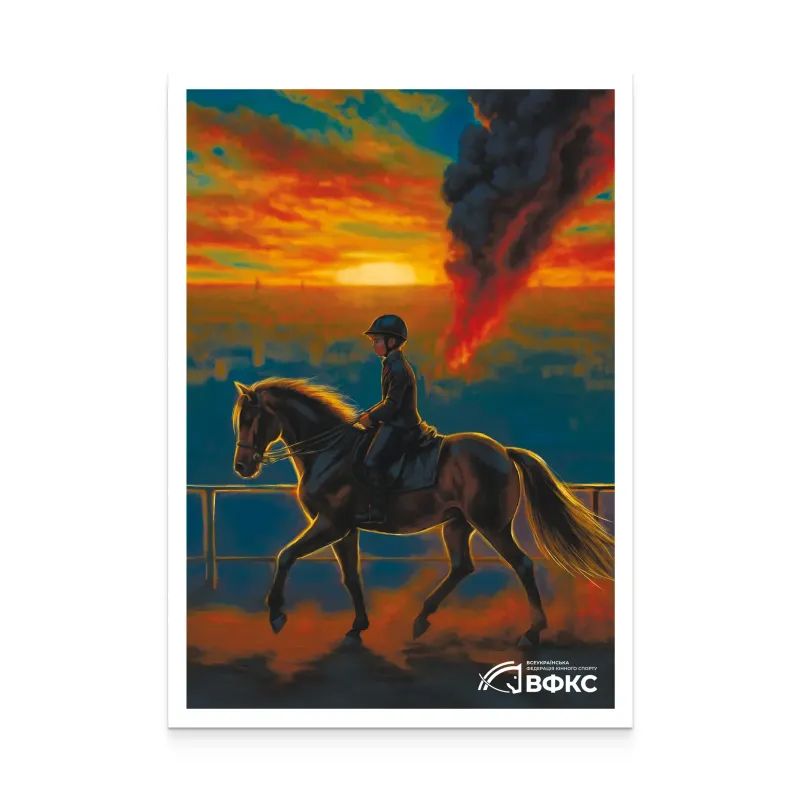 Открытка Конный спорт Украины Фото: Укрпочта Открытка Конный спорт Украины Фото: Укрпочта