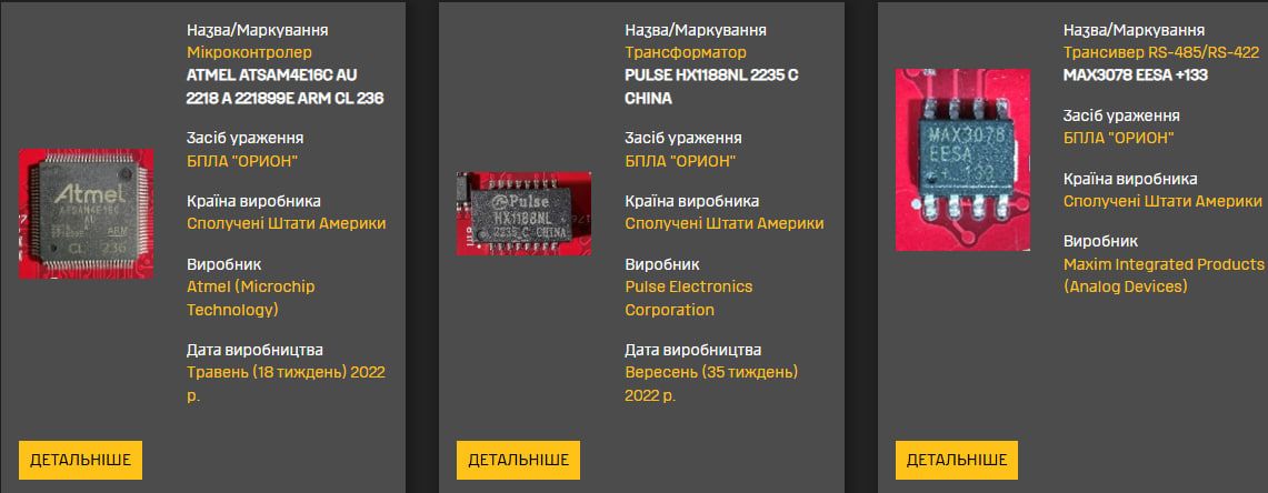В Буданове показали, из каких компонентов состоит российский БПЛА Орион - половина из США 3