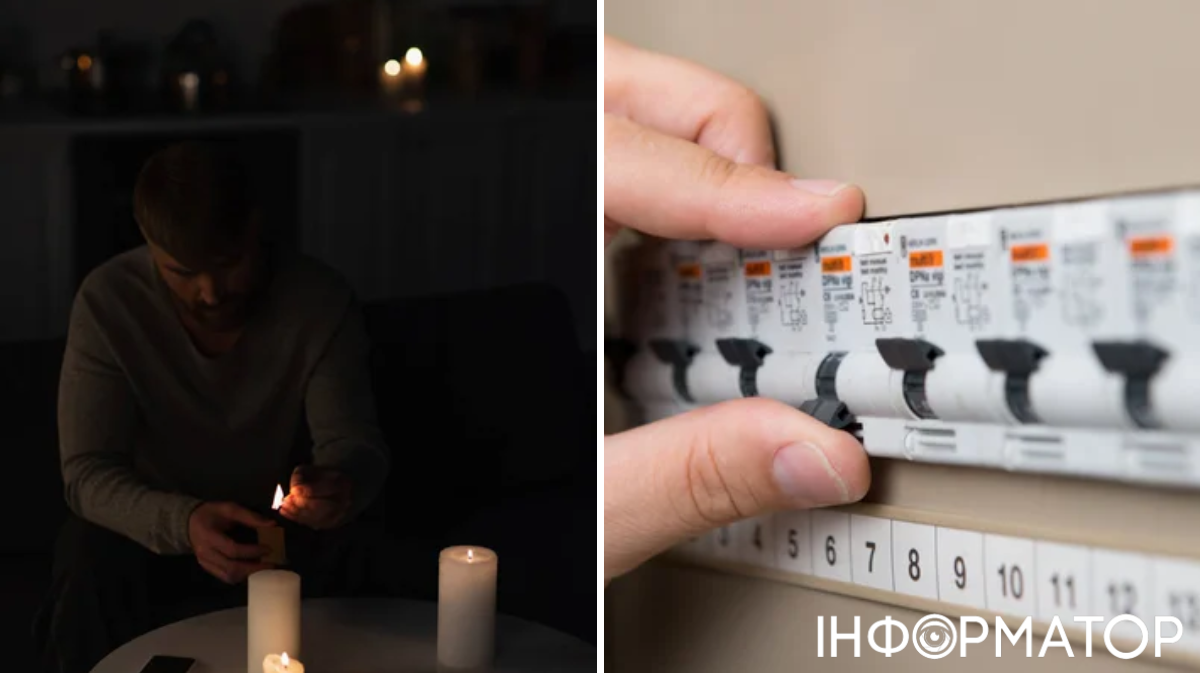 Мужчина со свечами и электрощитовой