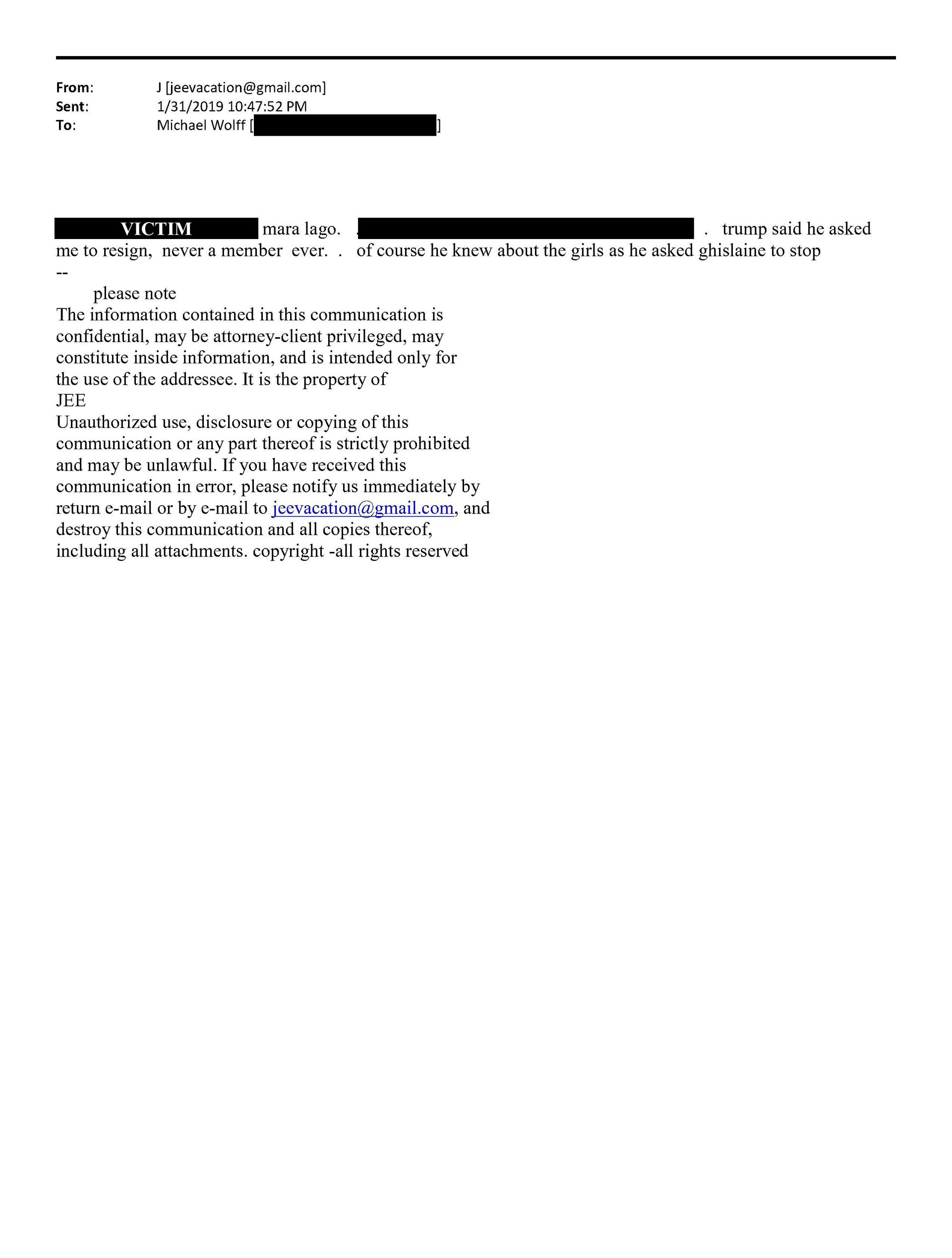 Письмо, в котором упоминается, что Трамп все знал Письмо, в котором упоминается, что Трамп все знал