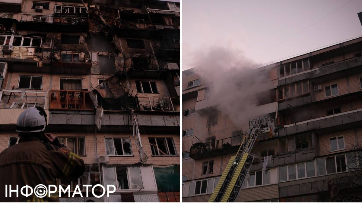 Из-за ударов разрушены дома в Киеве 14 ноября