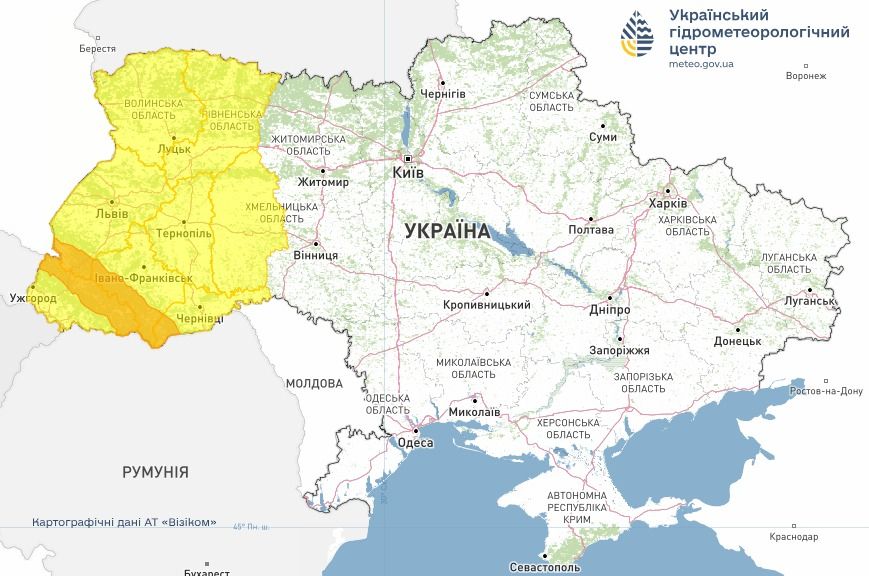 Сніг та ожеледиця очікуються у західній частині країни Сніг та ожеледиця очікуються у західній частині країни