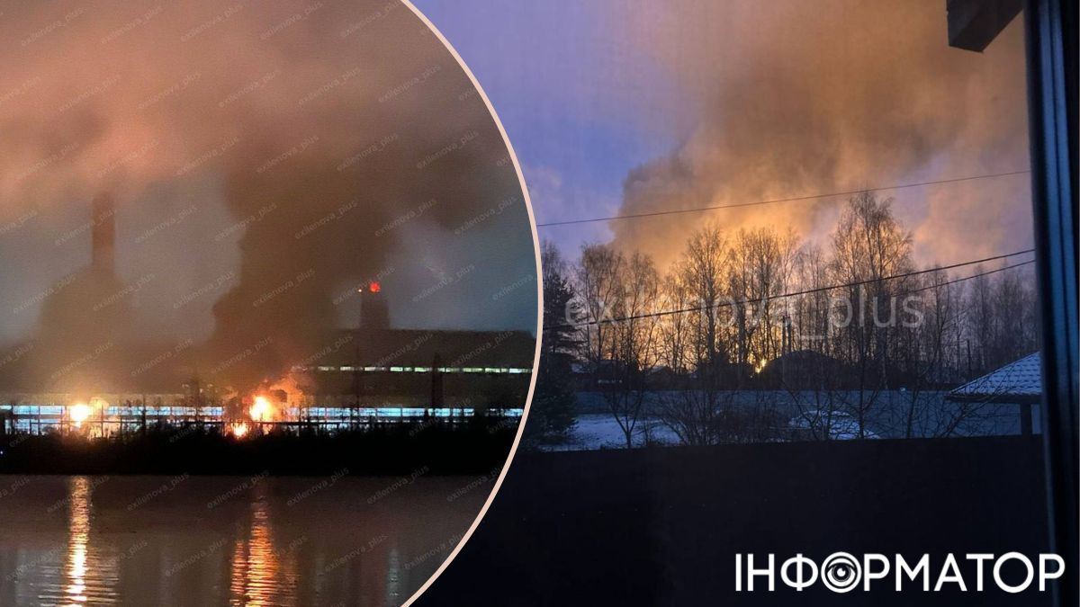 В России горит одна из старейших электростанций - Шатурская ГРЭС: дым и огонь виднеется за сотни метров 1