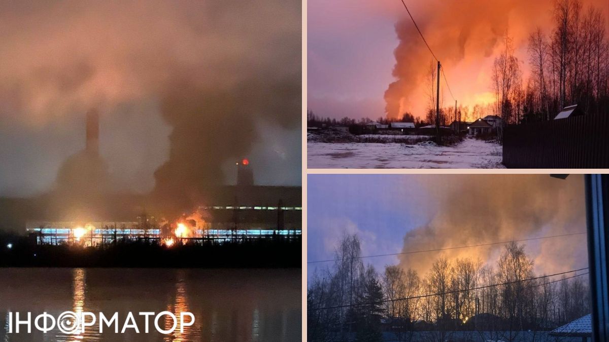 В России горит одна из старейших электростанций – Шатурская ГРЭС: дым и огонь виднеется за сотни метров