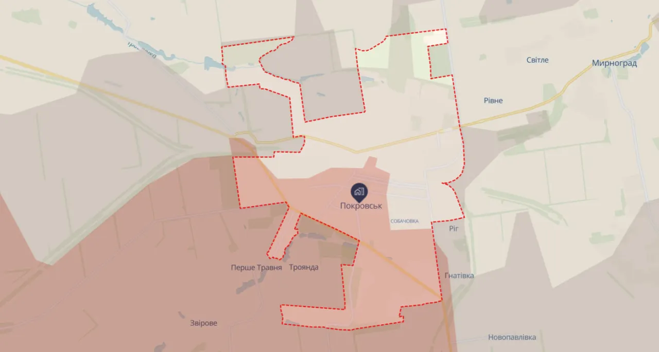 Покровск. Данные проекта DeepState