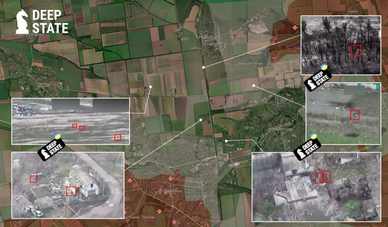 Росіяни встановлюють інженерні загородження у Покровську: зачистки не допомагають - DeepState 1