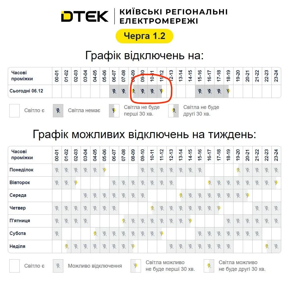 Началось! ДТЭК предупредил о проблемах со светом в результате воздушного удара 6 декабря 2