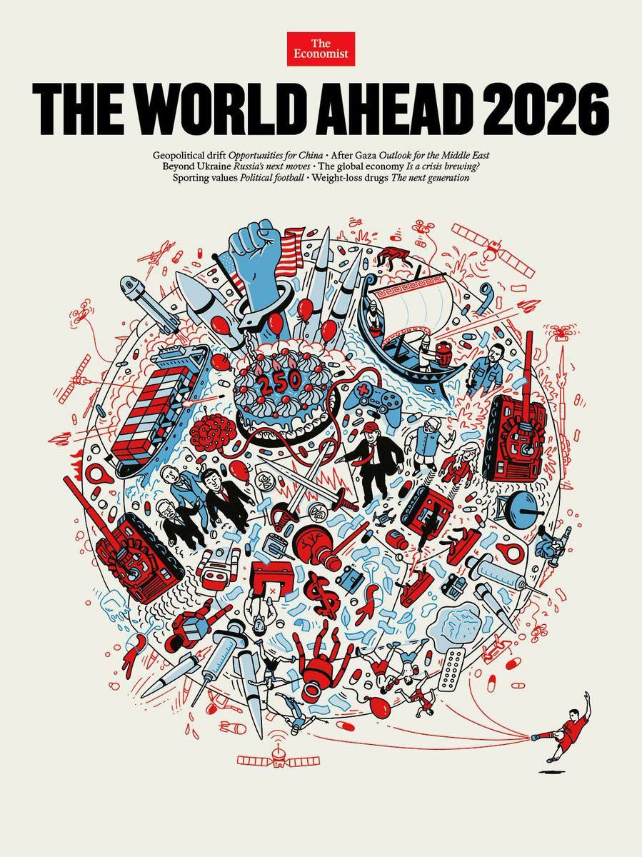 Обкладинка-головоломка The Economist на 2026 рік: Железняк розтлумачив її за допомогою 10 світових трендів 1