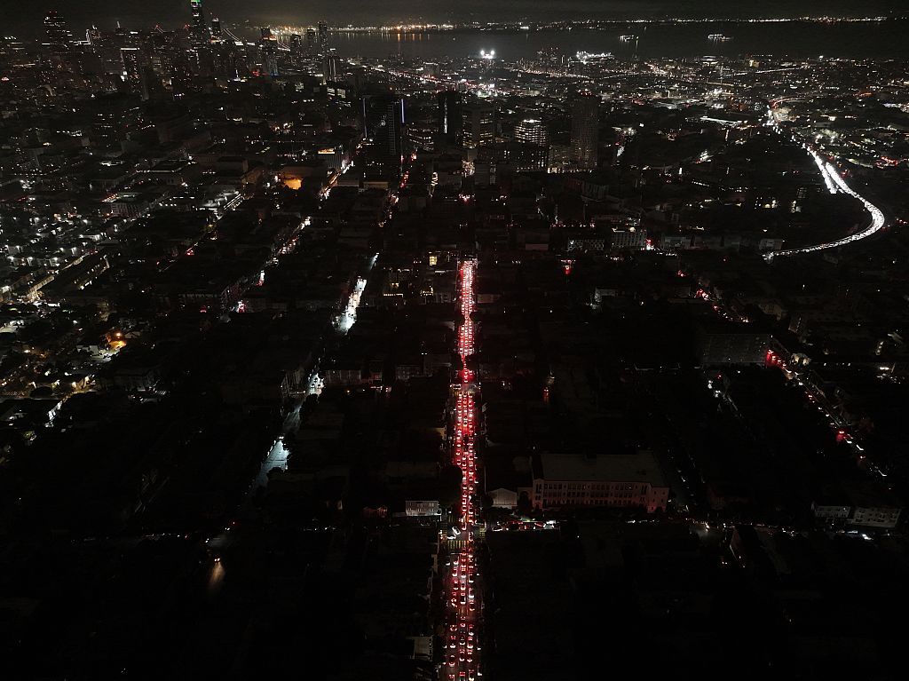 Блэкаут в Сан-Франциско 20 декабря. Фото - Getty images