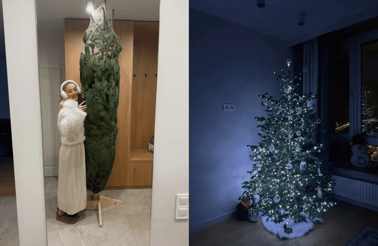 Ялинку Павліку привезли натільки високу, що довелося суттєво підрізати