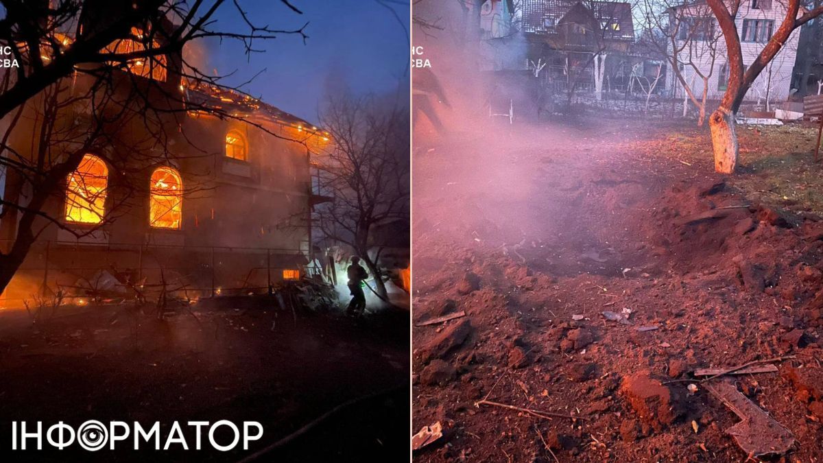 Наслідки ударів по Києву: у столиці палають багатоповерхівки, є поранені, дрон влучив у гуртожиток НАУ 2