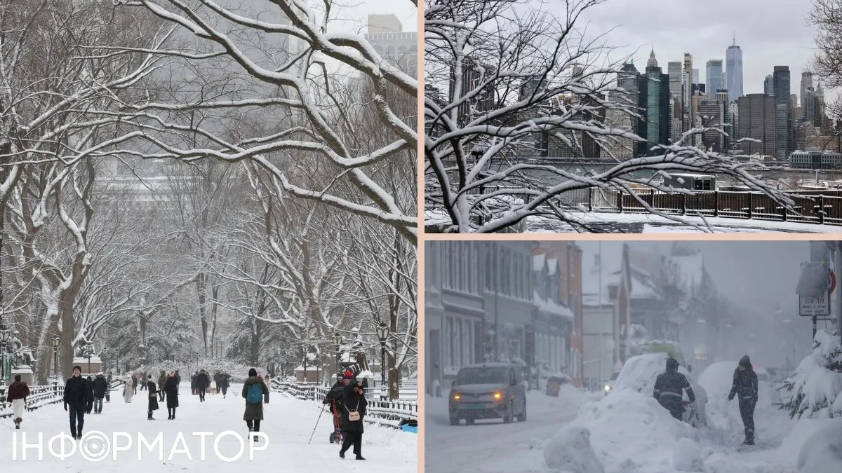 Сніговий шторм вирує по обидва боки Атлантики