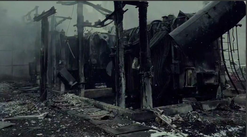 Трансформаторная подстанция, уничтоженная врагом в Одесской области.