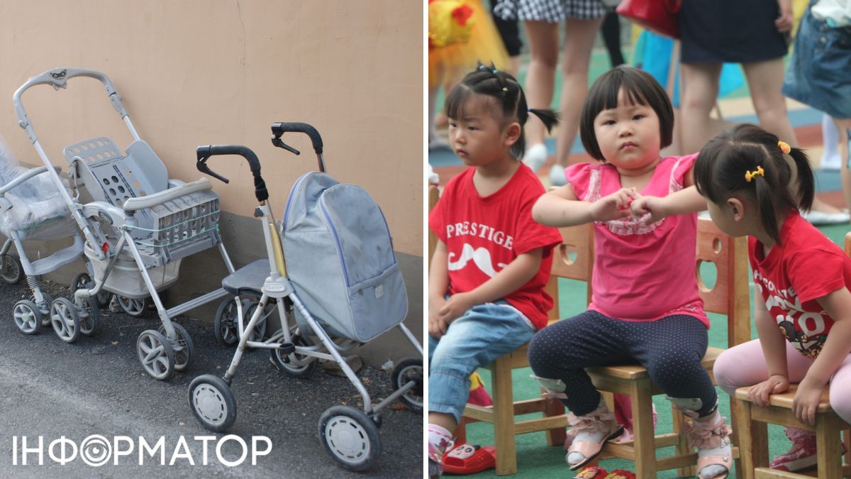 візочки, діти в Китаї