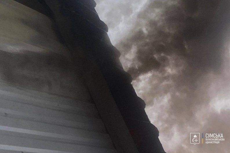 Пожежа у Сумах через атаку РФ 23 січня 2026 року. Сумська ОВА