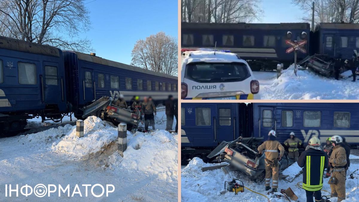 В Ивано-Франковской области автомобиль врезался в пассажирский поезд