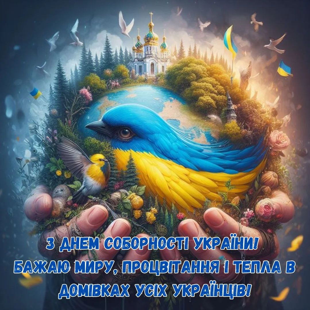 Зі святом! Гарні привітання з Днем Соборності України у листівках та віршах: щирі побажання у прозі та смс 6