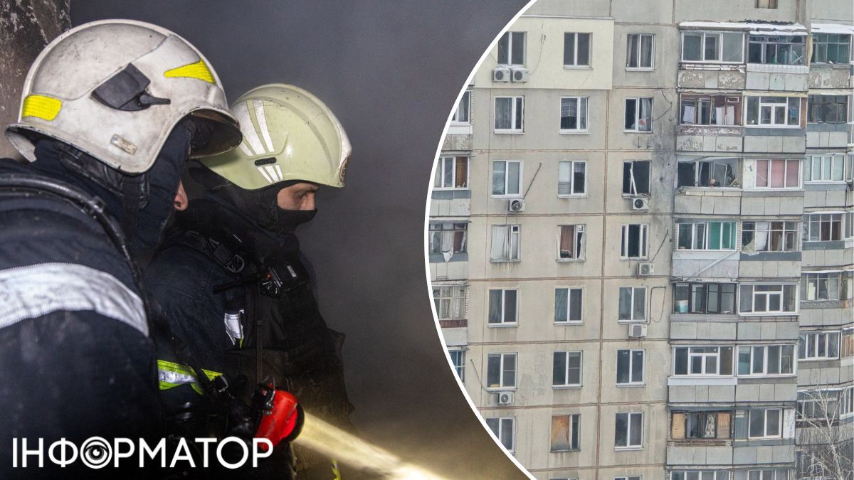 Дрон попал в многоэтажку в Харькове: есть раненая