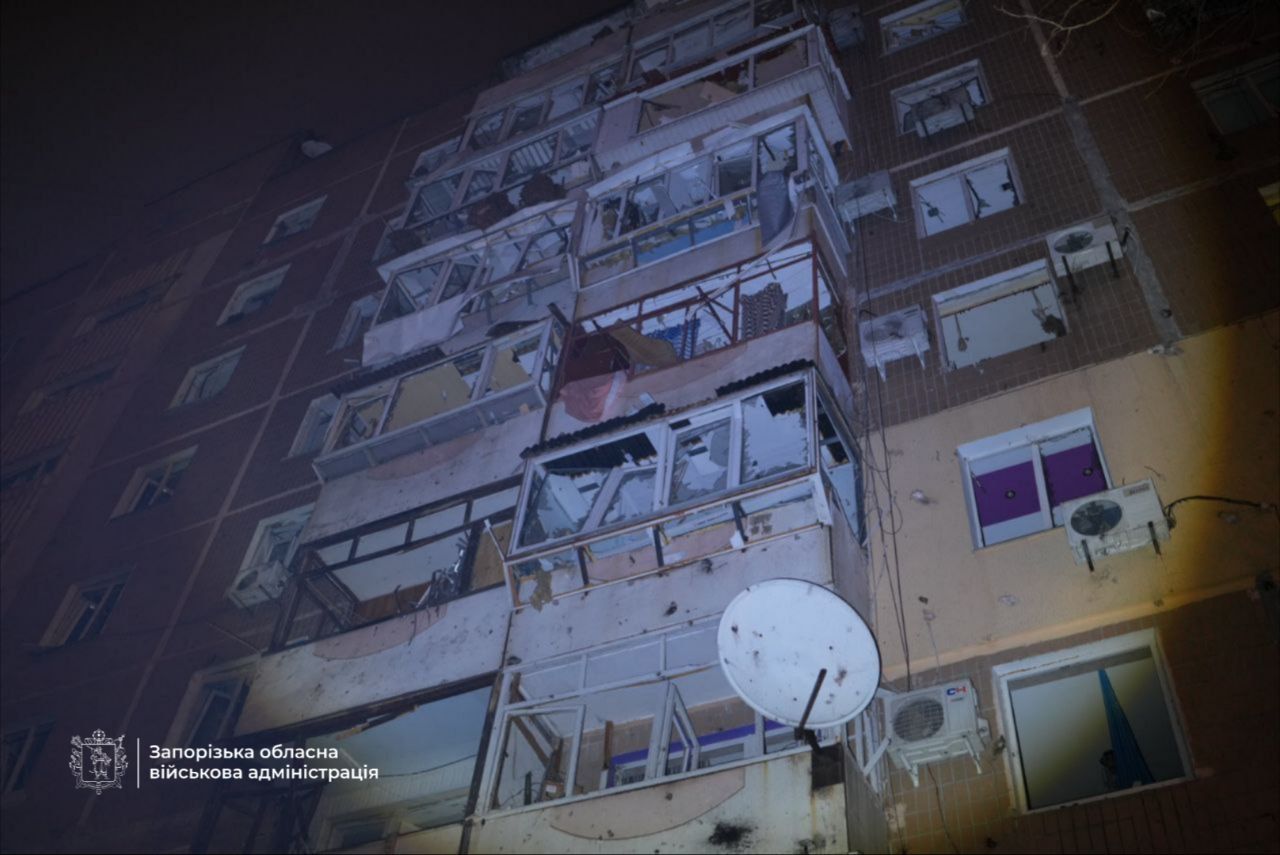 Ранковий удар по Запоріжжю: пошкоджено понад 100 квартир, є постраждалі 3