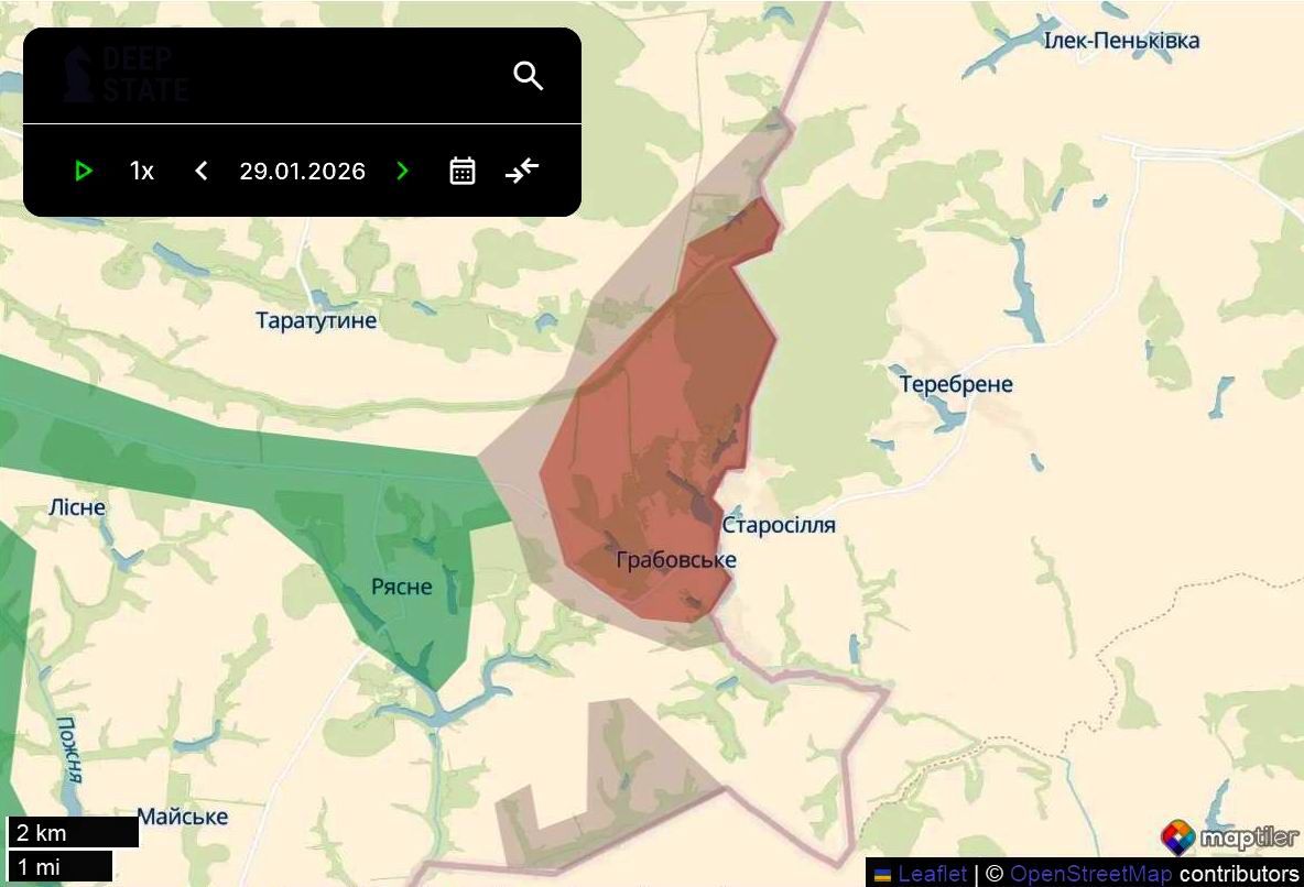 Карта DeepState 29 січня