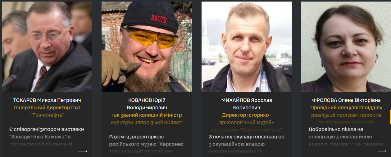 ГУР оприлюднило імена 14 росіян та колаборантів, причетних до викрадення музейних цінностей на Херсонщині 2