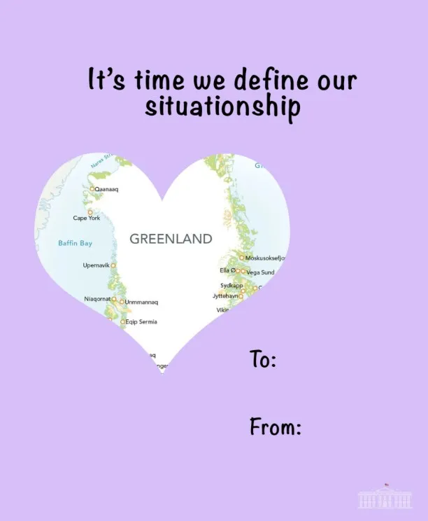 ДоБілий дім опублікував валентинки з Мадуро, Гренландією та демократами 2