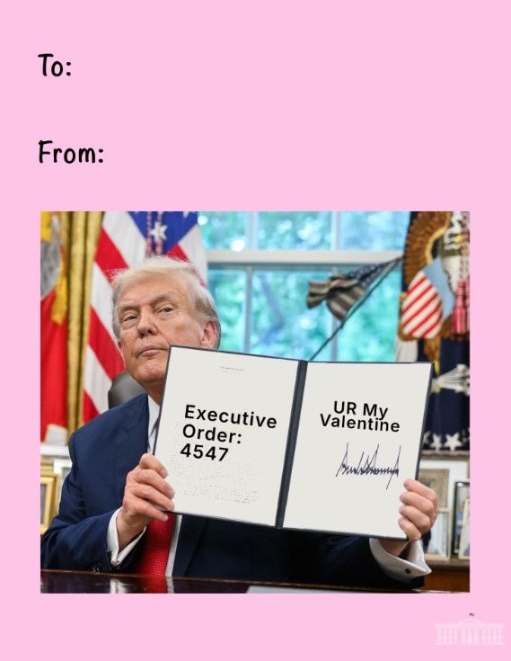 ДоБілий дім опублікував валентинки з Мадуро, Гренландією та демократами 4