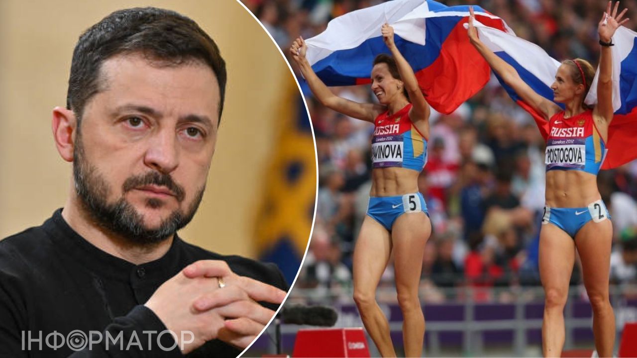 Зеленский, русские атлеты