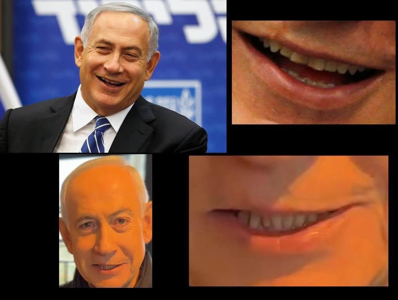 На видео в Нетаньяхе меняются зубы в правом уголке рта. Фото: соцсети Нетаньяху мертв. Ролик с кофе только усилил слухи.