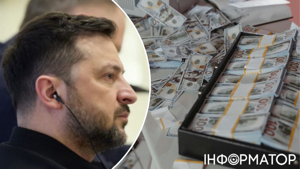 Володимир Зеленський, долари. Фото: t.me/V_Zelenskiy_official, pexels.com, колаж: Інформатор
