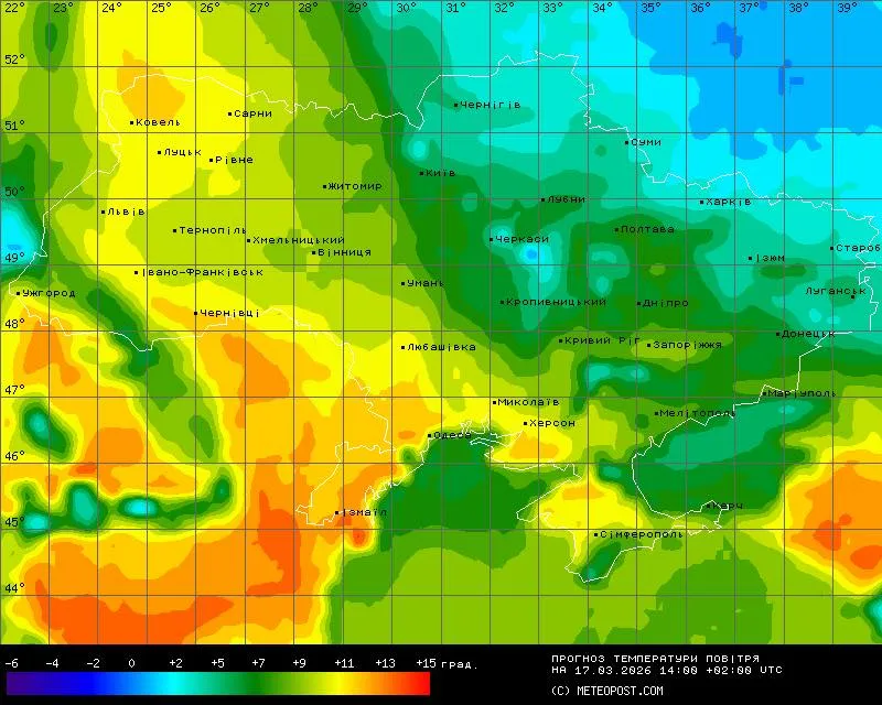 Похолодання шириться Україною