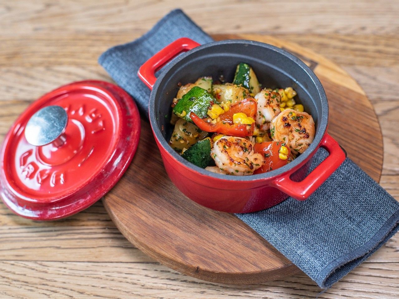 Овочева подушка додає смаку як креветкам, так і каші