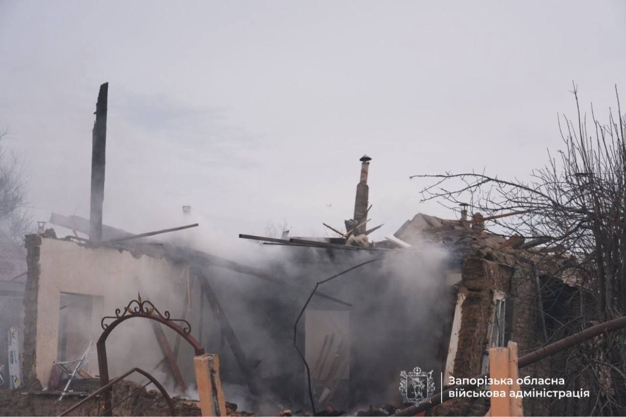 Последствия атаки в Запорожской области 21 марта. Фото - ЗОВА Последствия атаки в Запорожской области 21 марта. Фото - ЗОВА