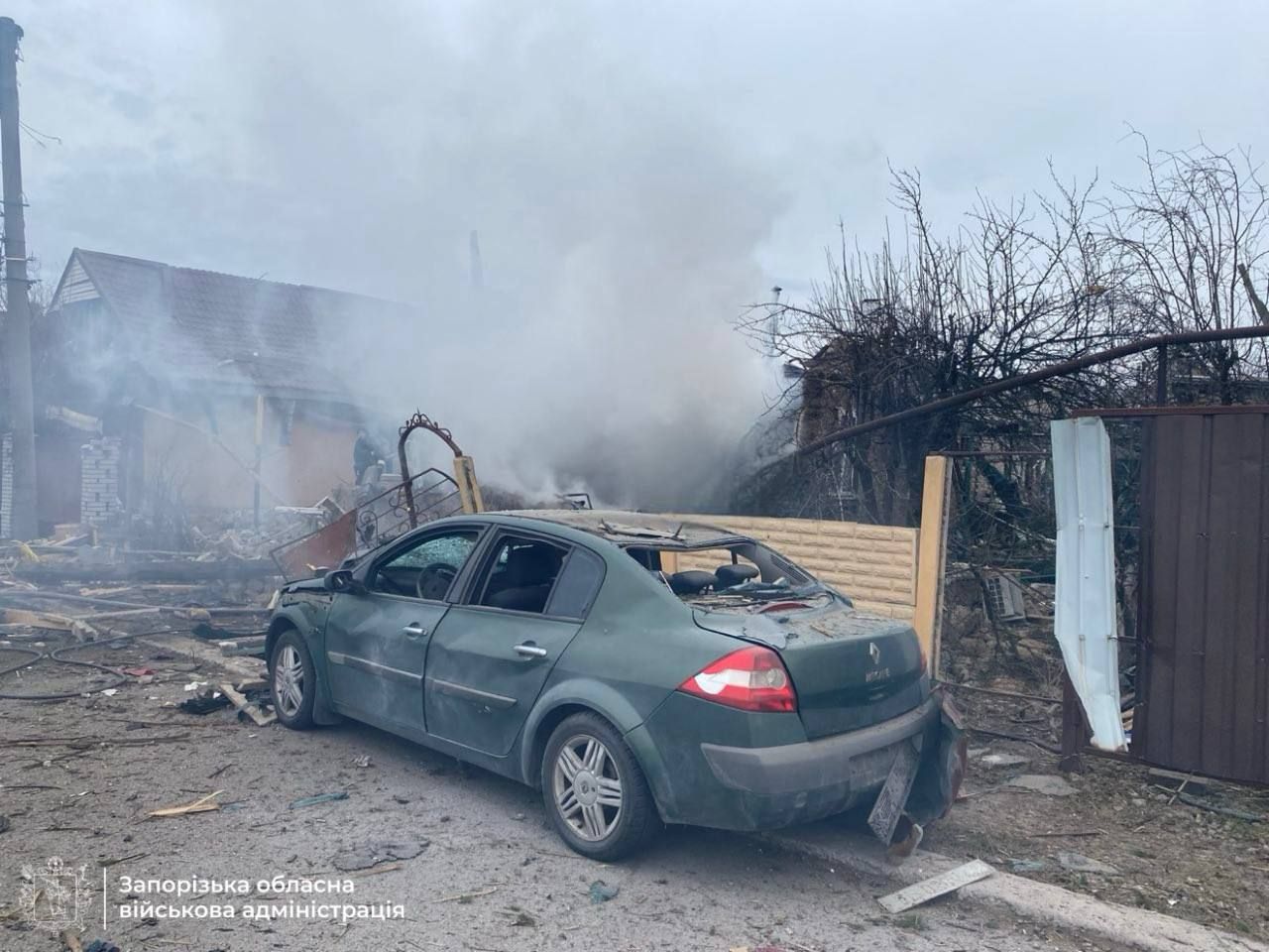 Последствия атаки в Запорожской области 21 марта. Фото - ЗОВА Последствия атаки в Запорожской области 21 марта. Фото - ЗОВА