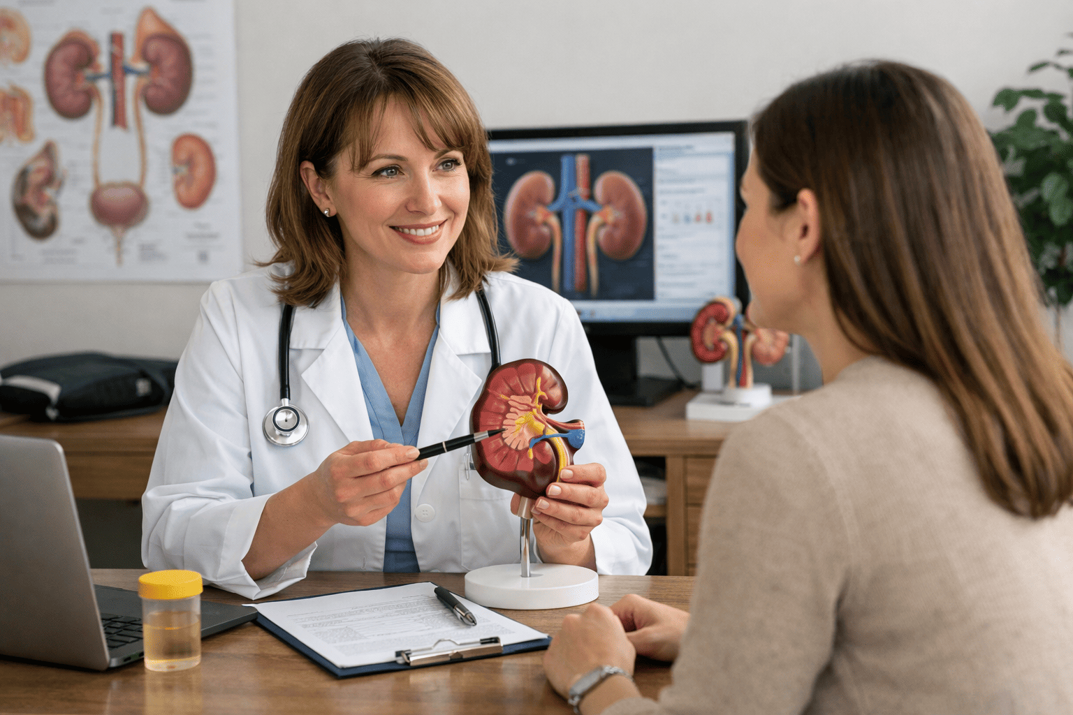 Зазвичай ліва нирка трішки більша за праву. Нефролог