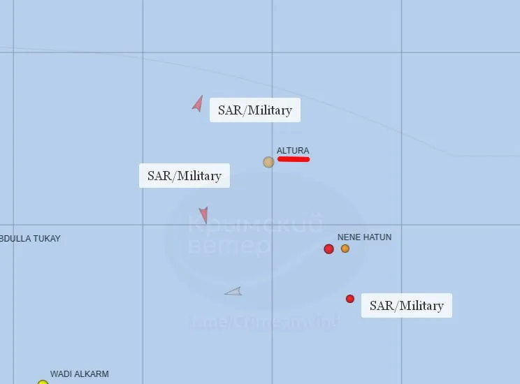 Розташування кораблів на місці інциденту. Фото - Кримський Вітер