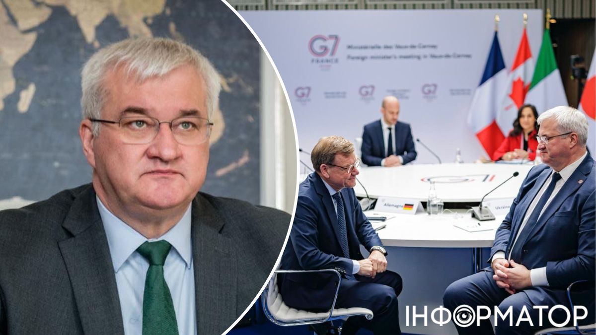 Сибіга, G7. Фото: facebook.com/andrij.sybiha, колаж: Інформатор