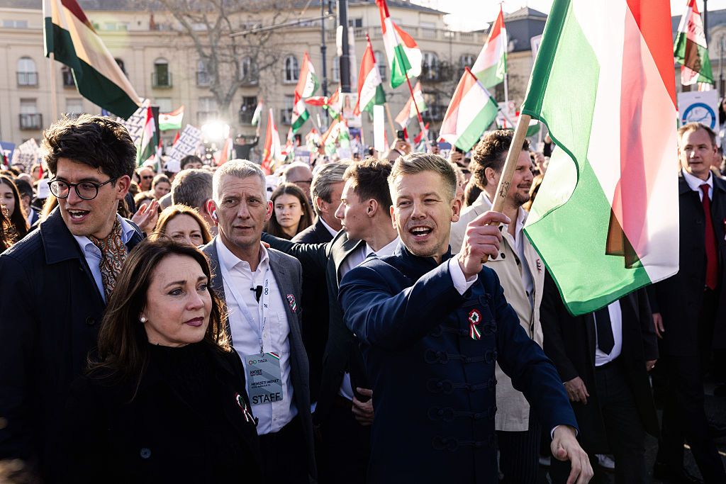 Петер Мадяр на митинге