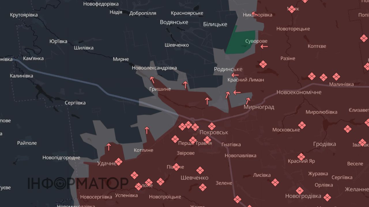 Орієнтовна мапа бойових дій