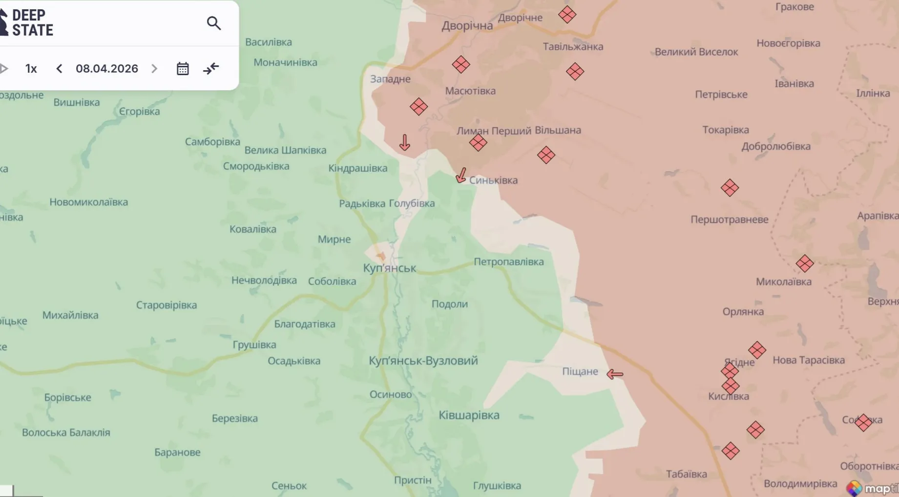 Росіяни мають просування в двох областях України: в DeepState показали оновлені мапи 1